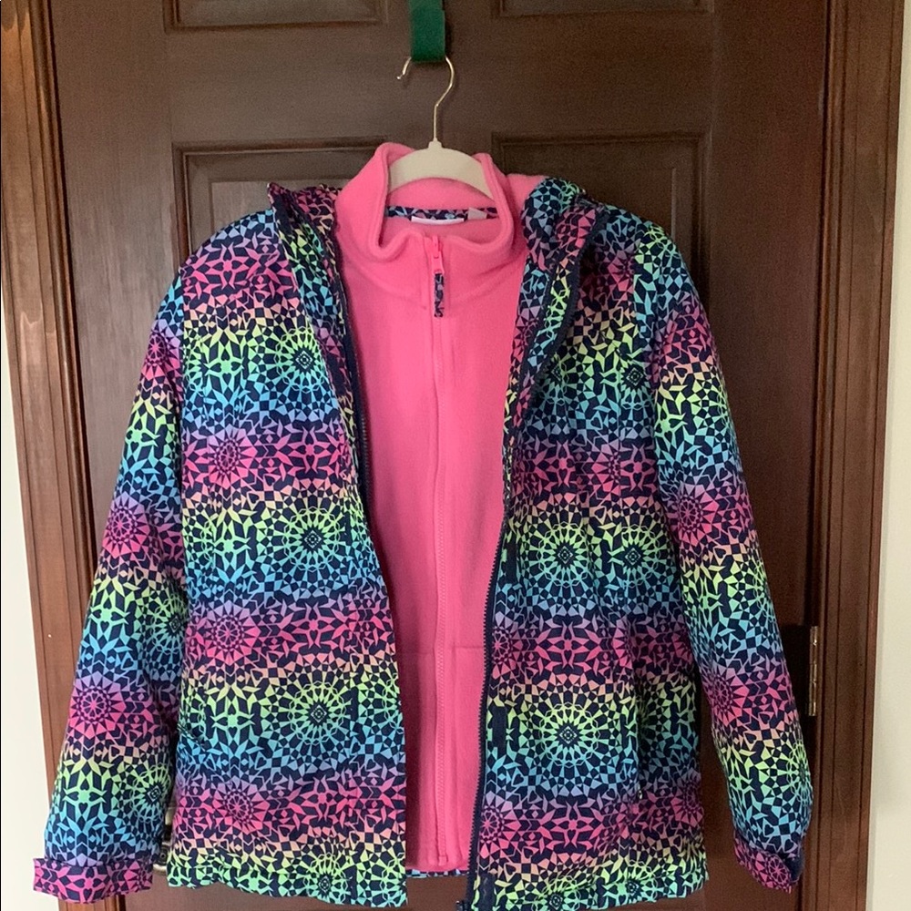 Colorful Kids Jacket with Pink Inner Layer